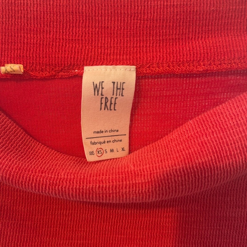 WE THE FREE red pullover. Size XS. Gently used. - Picture 5 of 7